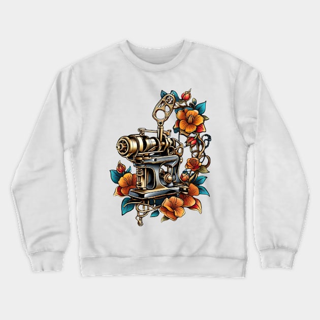 machine gun Crewneck Sweatshirt by Dandeliontattoo